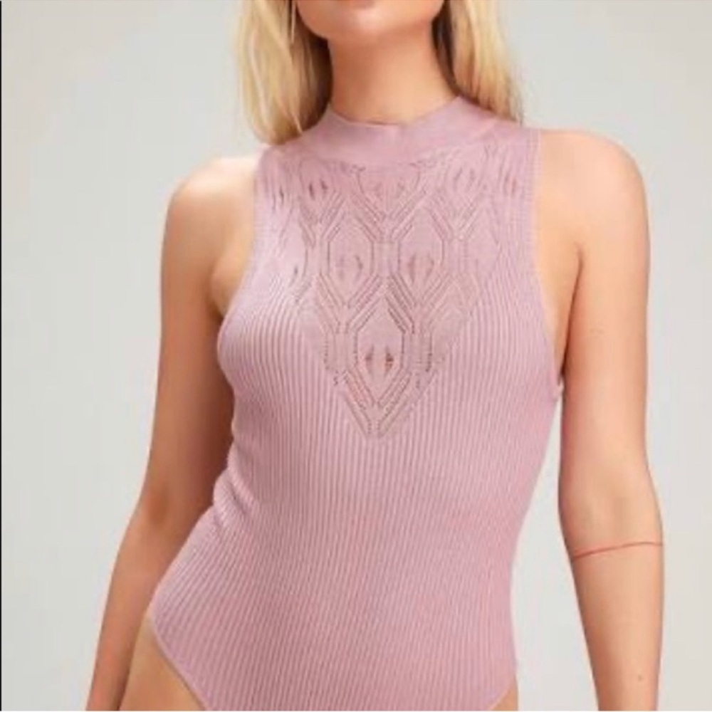 Free People Mauve Sleeveless Bodysuit